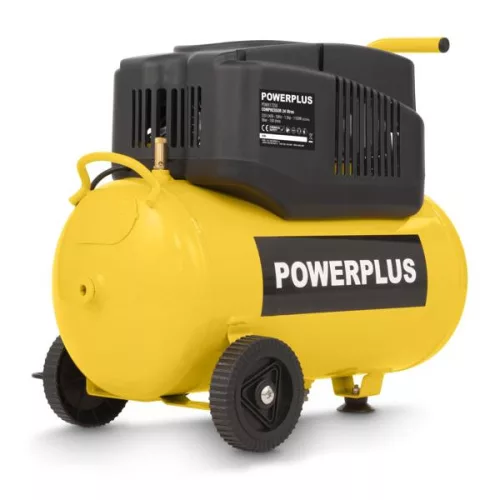 PowerPlus sárga kompresszor 1200W, 24L, olajmentes  POWX17250