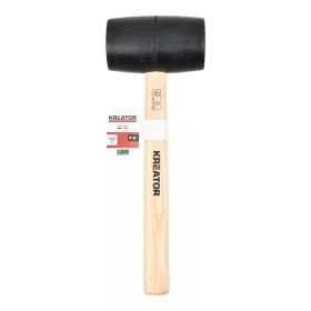 Kreator gumikalapács fa nyéllel, fekete 700g KRTH90602