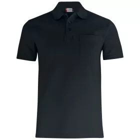 Clique 028255 BASIC fekete galléros póló M