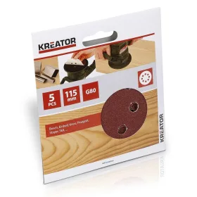   Kreator csiszolólap rota, tépőzáras 115mm P80 5db KRT230005