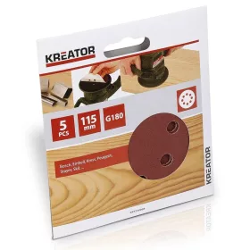   Kreator csiszolólap rota, tépőzáras 115mm P180 5db KRT230008