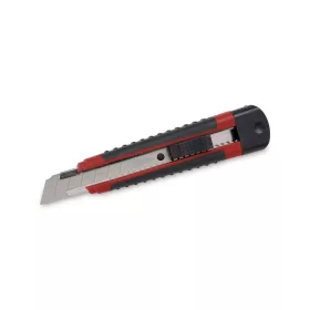   Kreator PVC vágókés 18mm műanyag házas, gumi markolat, piros-fekete KRT000206
