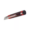 Kreator PVC vágókés 18mm műanyag házas, gumi markolat, piros-fekete KRT000206