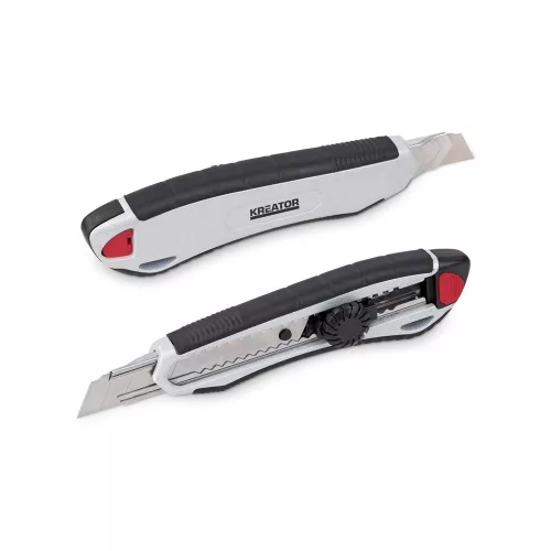 Kreator PVC vágókés 18mm alu házas, szürke-fekete KRT000303