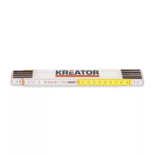 Kreator mérővessző 2m-es, fehér-sárga KRT701002