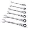 Kreator csillag-villás kulcs racsnis csuklós készlet 8-19mm 6 részes KRT500014  ##