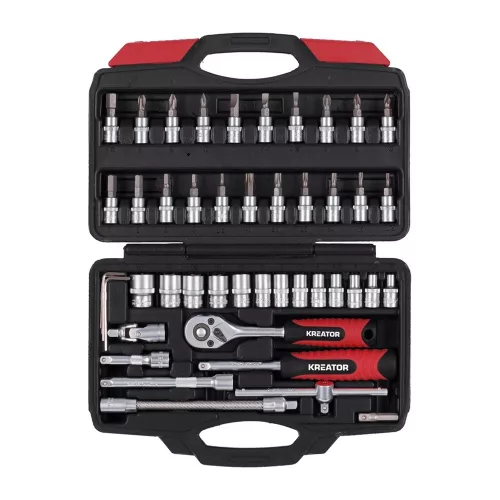 Kreator dugókulcs készlet 1/4" 46 részes KRT500117