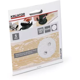   Kreator csiszolólap rota, tépőzáras 125mm P240 5db festett felülethez KRT230559