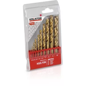   Kreator csigafúró készlet HSS Titánium 10 részes KRT012102