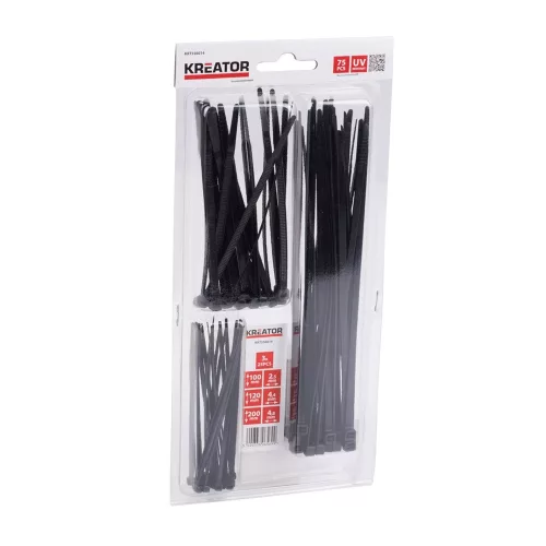 Kreator kábelkötegelő fekete 3x25db KRT556014