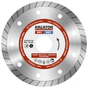   Kreator gyémánt vágótárcsa 115 mm Prémium Turbo KRT083100