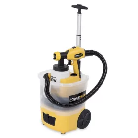   PowerPlus sárga elektromos festékszóró pisztoly + kocsi 750W POWX358