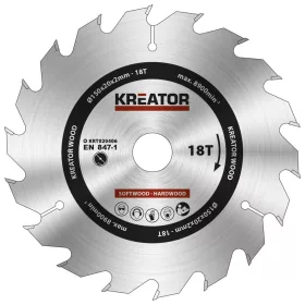 Kreator körfűrészlap 150 mm 18 fog fa  KRT020406