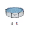 Bestway 56408 Steel Pro MAX fémvázas medence 305x76 cm vízforgatóval, szűrővel