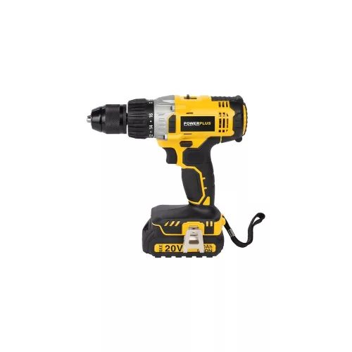 PowerPlus sárga akkus ütvefúró - csavarbehajtó  20V Li-ion 2 akkuval POWX00445