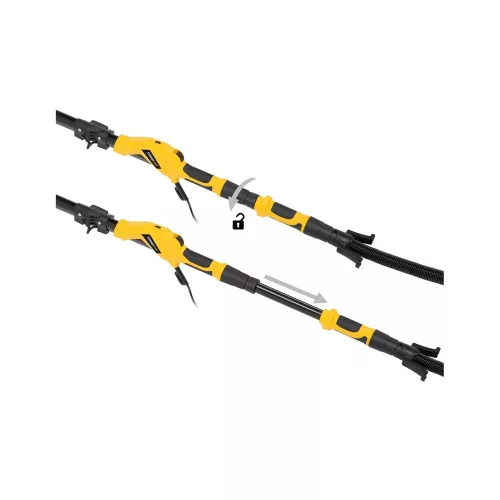 PowerPlus sárga falcsiszoló 1050W 225mm+ hordtáska+ LED gyűrű POWX0479