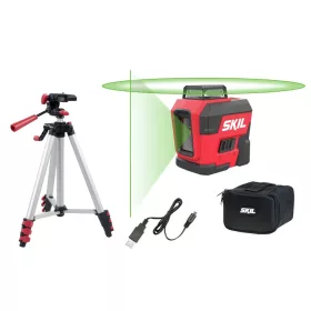   SKIL RED MT1E1961DA 360° keresztvonalas szintezőlézer állvánnyal 30m +hordtáska