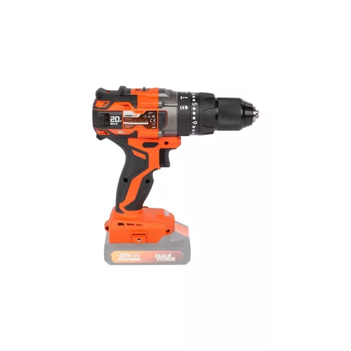 PowerPlus Dual Power akkus ütvefúró-csavarozó alapgép szénkefementes 20V POWDP15220