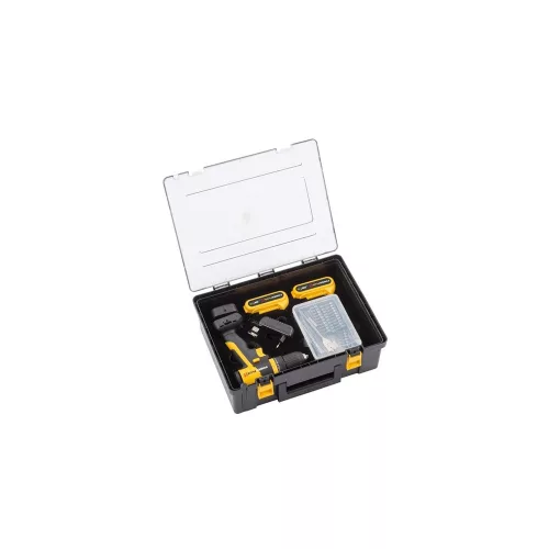 PowerPlus sárga akkus szénkefementes ütvefúró / csavarbehajtó szett 20V POWXB10070