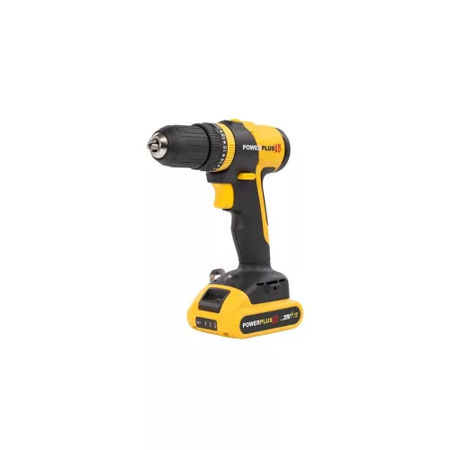 PowerPlus sárga akkus szénkefementes ütvefúró / csavarbehajtó szett 20V POWXB10070