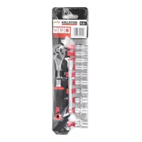 Kreator dugókulcs készlet 1/4"  12 részes KRTH30105