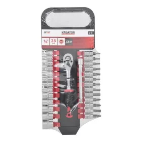  Kreator dugókulcs és bit készlet 1/4" 28 részes KRTH30108