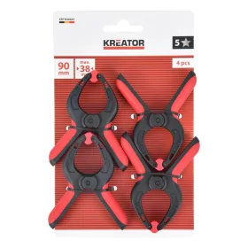 Kreator rugós szorító csipesz 90mm 4db-os KRTH40601