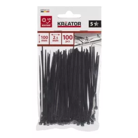 Kreator kábelkötegelő fekete 2,5X90mm 100db KRTH41101