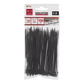 Kreator kábelkötegelő fekete 2,5X120mm 100db KRTH41102