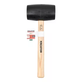 Kreator gumikalapács fa nyéllel, fekete 900g KRTH90603