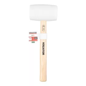 Kreator gumikalapács fa nyéllel, fehér 700g KRTH90605