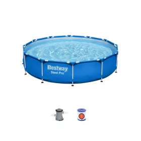   Bestway 56681 Steel Pro fémvázas medence 366x76 cm vízforgatóval, szűrővel