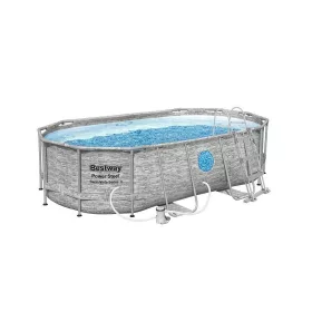   Bestway 56714 fémvázas medence Power Steel Vista, Vista Series, 427x250x100 cm, szűrő, létra, ponyva, (8050163)