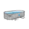 Bestway 56714 fémvázas medence Power Steel Vista, Vista Series, 427x250x100 cm, szűrő, létra, ponyva, (8050163)