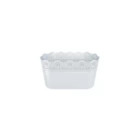 STR LACE virágcserép fehér 28,5x13,5x15,5 cm (255064)