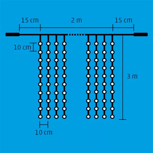 HOME DLF 600/WH LED-es sorolható fényfüggöny