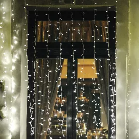   HOME KAF 210LC LED-es jégcsap fényfüggöny, 2x1 m, IP44, 230 V