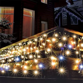   HOME KAF 300L 5M LED-es jégcsap fényfüggöny, sziporkázó, 5 m, IP44, 230 V