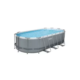   Bestway 56710 Power Steel fémvázas medence 549x274x122 cm, szűrő, szivattyú, létra, ponyva, adagoló (8050273)