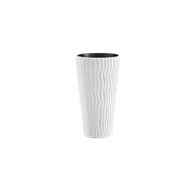   STR SANDY Slim 400 virágcserép fehér 390x710 mm betétes (255058)