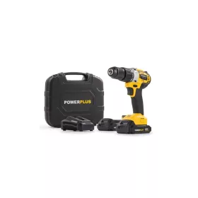   PowerPlus sárga szénkefementes akkus ütvefúró-csavarbehajtó 20V  2x2.0Ah  POWX00512
