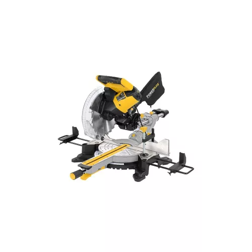 PowerPlus sárga teleszkópos lézeres kétirányú gérvágó 2200W 254mm POWX075740DB