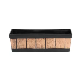   STR Woodeff virágtartó doboz fa hatású, arany 15x47x17 cm (256938)