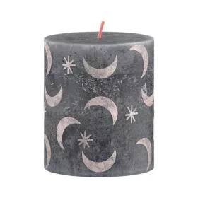   STR Bolsius Slate Blue karácsonyi henger gyertya hold lenyomattal 80/68mm (2172614)